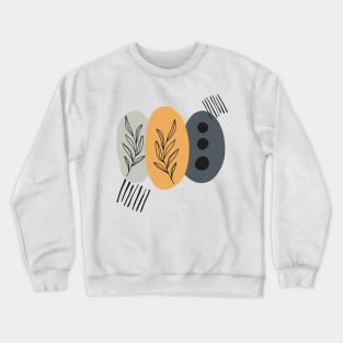 Abstract Floral Design Crewneck Sweatshirt